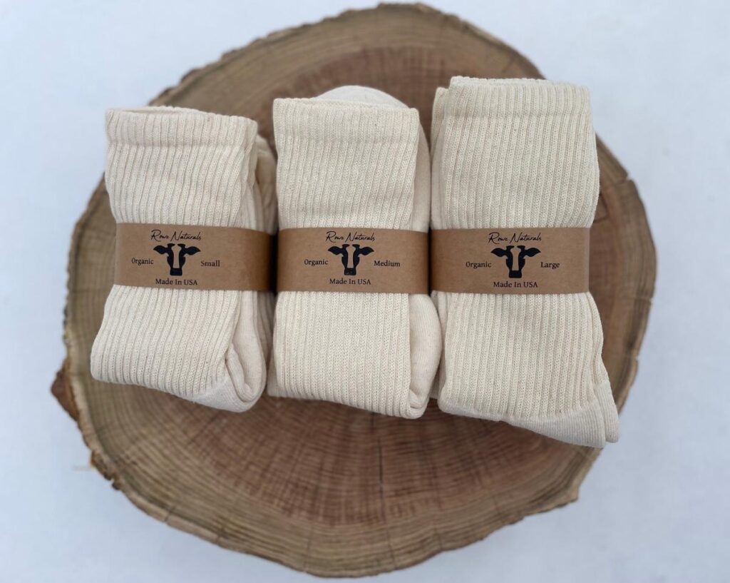 Toxin Free Organic Cotton Crew Socks