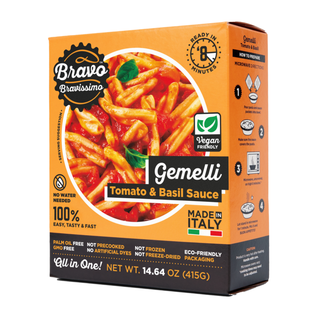 Bravo Bravissimo GEMELLI TOMATO & BASIL All in One Pasta